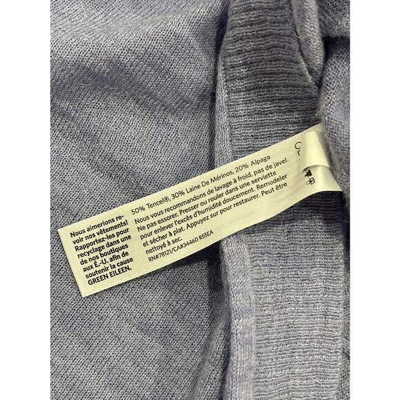 Eileen Fisher Blue Alpaca Tencel Blend Sweater Size Small Petite - Picture 6 of 6